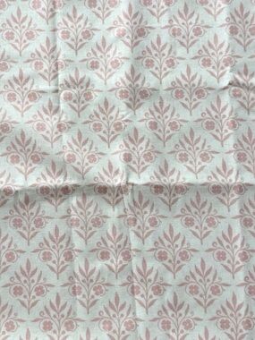 Emma & Mila Sweet Scrolls Pink White Quilting Cotton Fabric 1 yard + 20" L x 44"